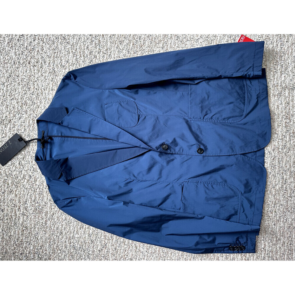 Z ZEGNA Men’s Slim Fit Sport Tech Packable Blazer Jacket Size 48R $895 Teal blue - Picture 15 of 15